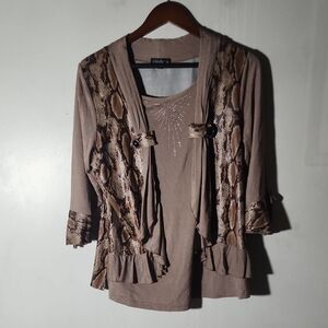 Women's Snake Print Cardigan Top